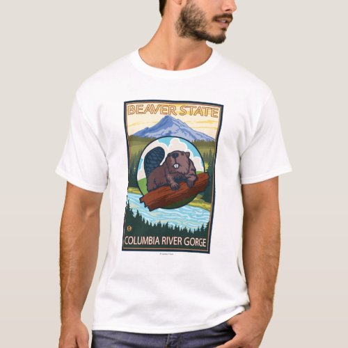 Beaver  Mt Hood _ Columbia River Gorge OR T_Shirt