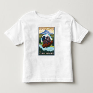 Beaver & Mt. Hood - Columbia River Gorge, OR Toddler T-shirt