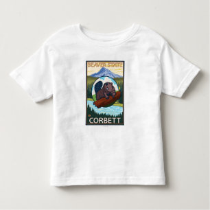 Beaver & Mt. Hood - Corbett, Oregon Toddler T-shirt