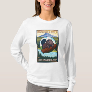 Beaver & Mt. Hood - Government Camp, Oregon T-Shirt