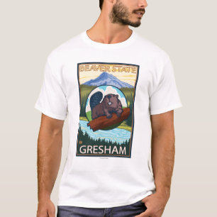 Beaver & Mt. Hood - Gresham, Oregon T-Shirt