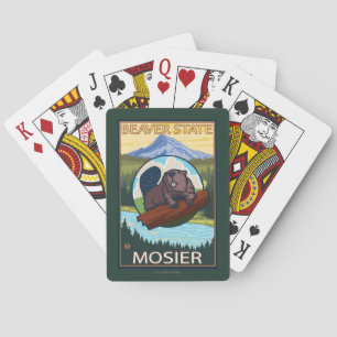 Beaver & Mt. Hood - Mosier, Oregon Poker Cards
