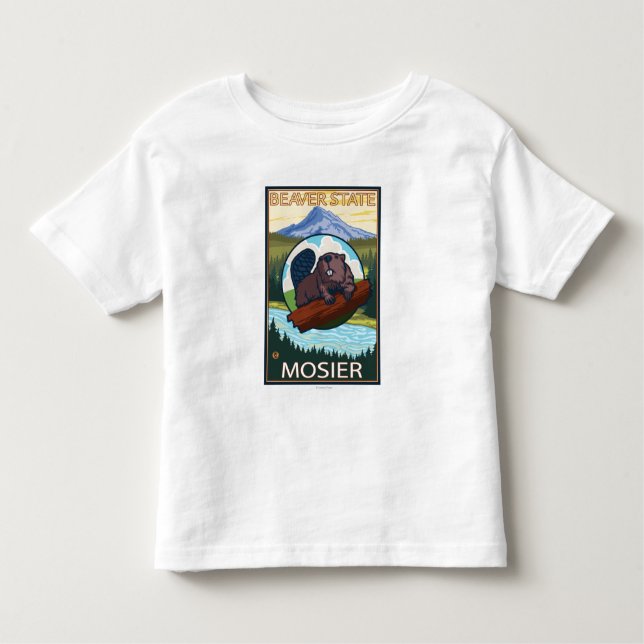 Beaver & Mt. Hood - Mosier, Oregon Toddler T-shirt (Front)