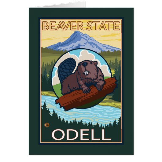 Beaver & Mt. Hood - Odell, Oregon Cards (Front)