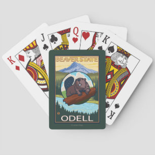 Beaver & Mt. Hood - Odell, Oregon Poker Cards