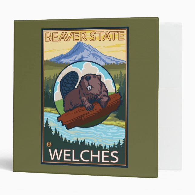 Beaver & Mt. Hood - Welches, Oregon Binder (Front/Inside)