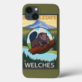 Beaver & Mt. Hood - Welches, Oregon iPhone 13 Case