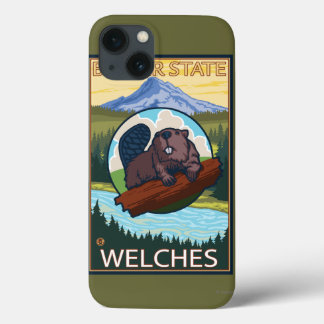 Beaver & Mt. Hood - Welches, Oregon iPhone 13 Case