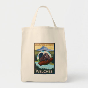 Beaver & Mt. Hood - Welches, Oregon Tote Bag