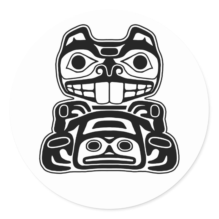 Beaver Native American Design Sticker