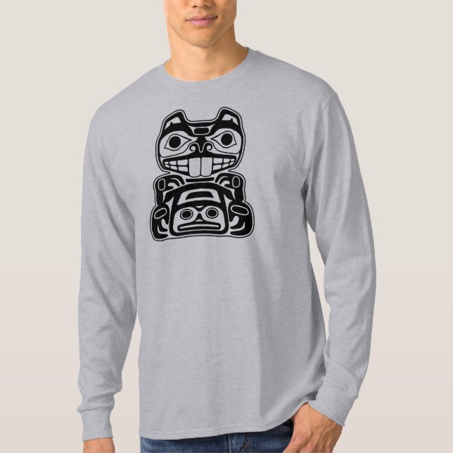 Beaver Native American Design T-Shirt (Front)