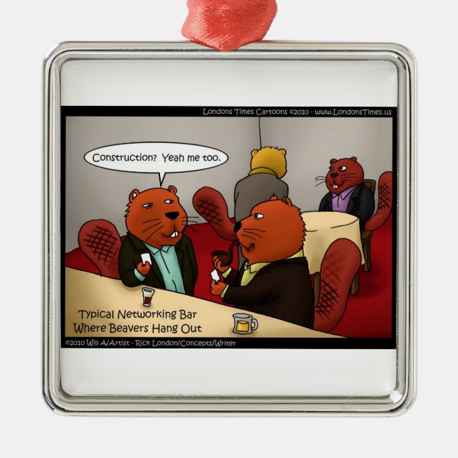 Beaver Networking Christmas Ornaments (Front)