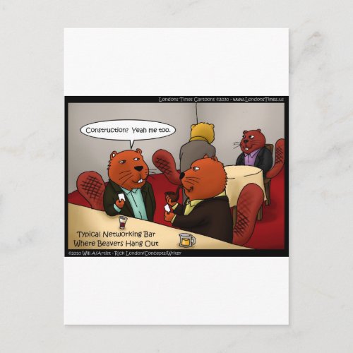 Beaver Networking Funny Gifts Tees  Cards