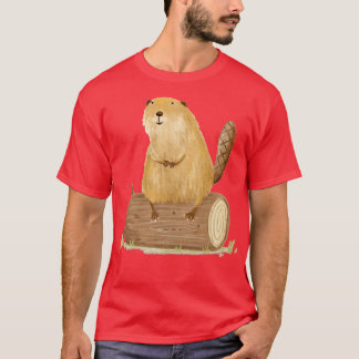 Beaver on a Log T-Shirt