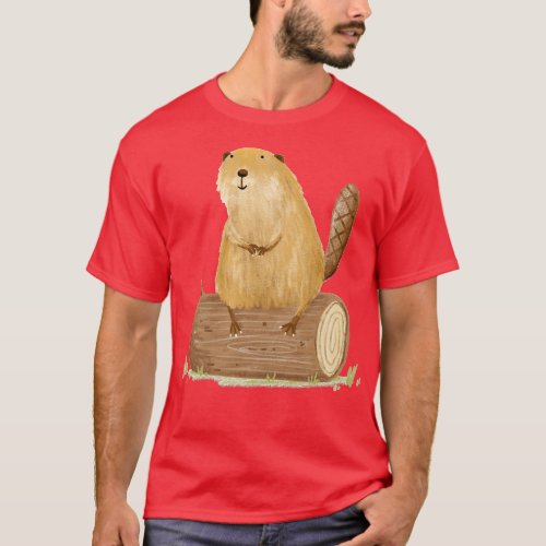 Beaver on a Log T_Shirt