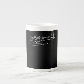 Beaver On Floats Sea Plane Pilot  Front & Back Bone China Mug