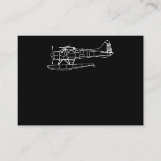 Beaver On Floats Sea Plane Pilot  Front & Back Business Card