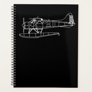 Beaver On Floats Sea Plane Pilot  Front & Back Planner