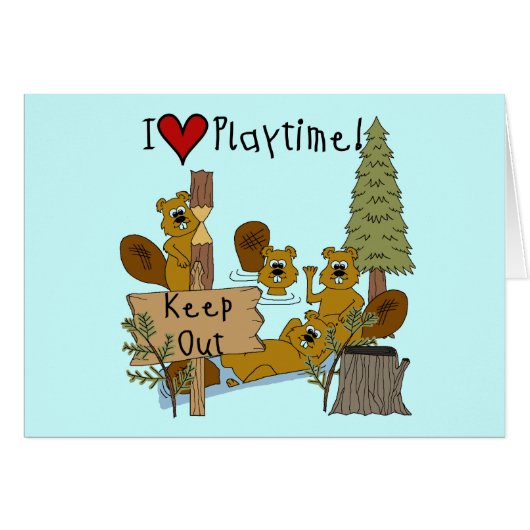 Beaver Playtime Cards (Front Horizontal)