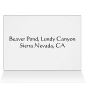 Beaver Pond, Lundy canyon Cards (Inside Horizontal (Top))