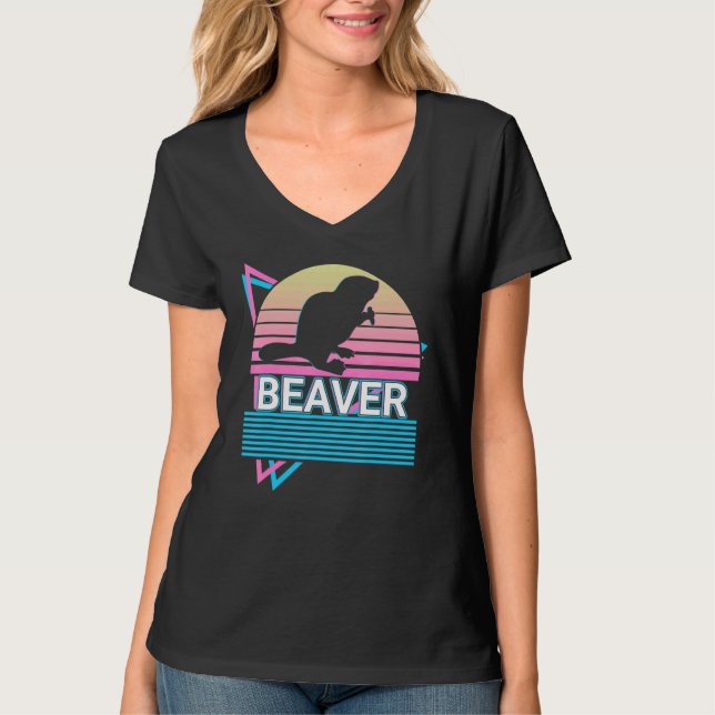 Beaver Retro T-Shirt (Front)