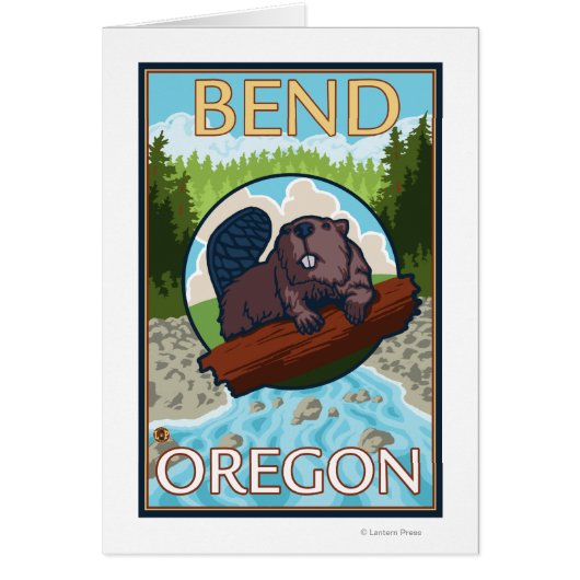 Beaver & River - Bend, Oregon Cards (Front)