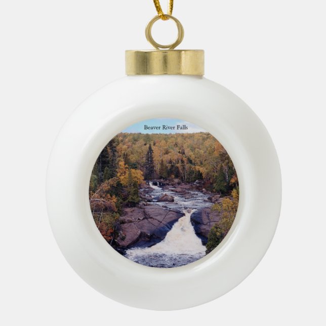 Beaver River Falls ball or snowflake ornament (Front)