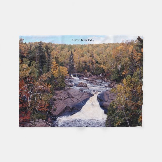 Beaver River Falls fleece blanket (Front (Horizontal))