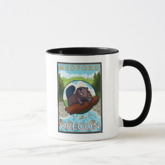 Beaver & River - Medford, Oregon Mug