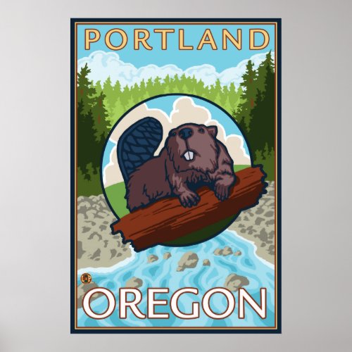 Beaver  River _ Portland Oregon Poster