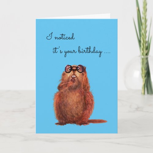 Beaver s Birthday Wishes Card