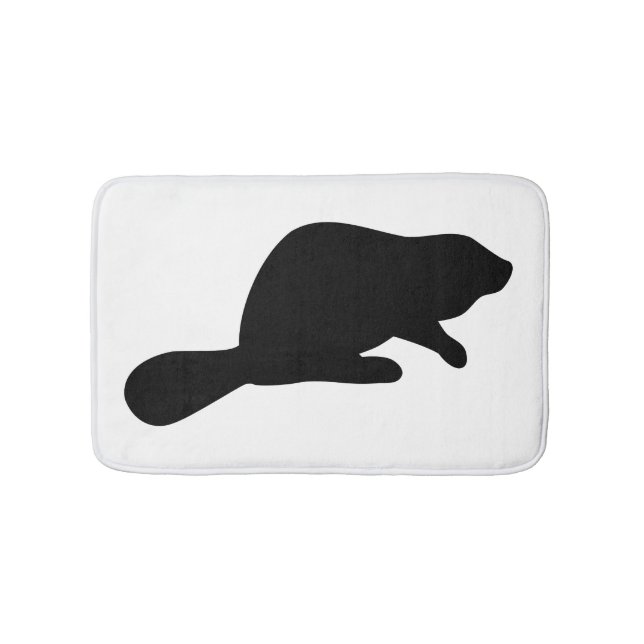 Beaver Silhouette Bathroom Mat (Front)