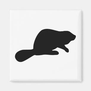 Beaver Silhouette Magnet