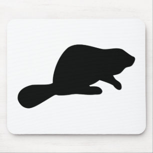 Beaver Silhouette Mouse Pad