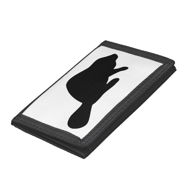 Beaver Silhouette Trifold Wallet (Bottom)
