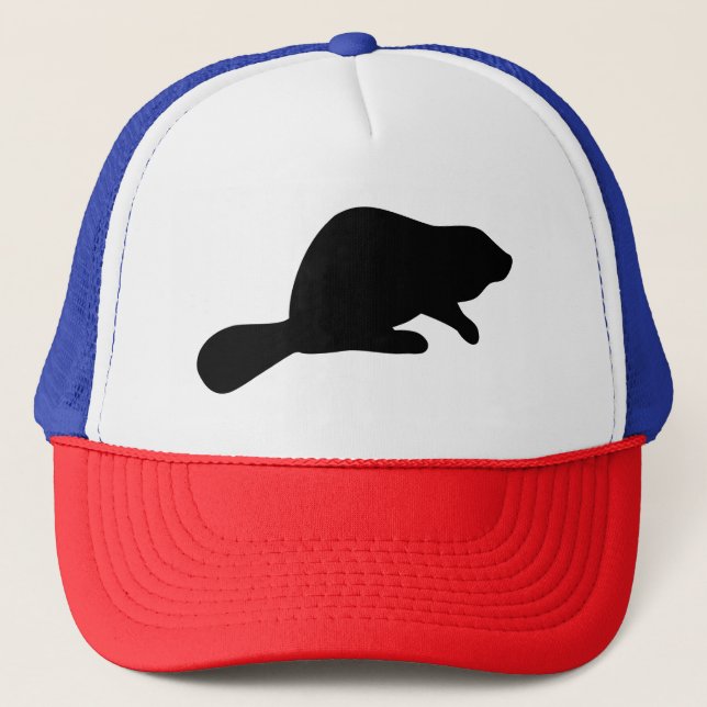 Beaver Silhouette Trucker Hat (Front)