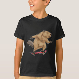 Beaver Skater Skateboard T-Shirt