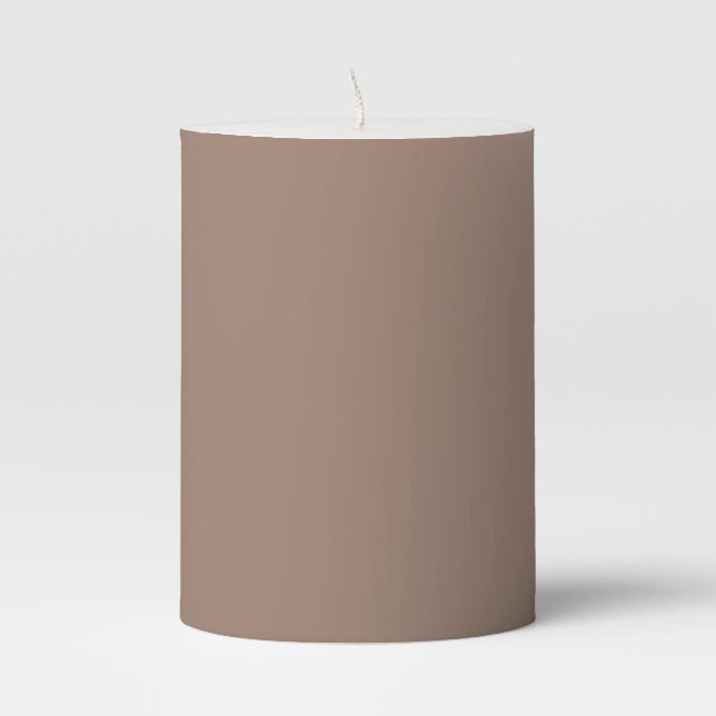 Beaver  (solid color)  pillar candle (Front)