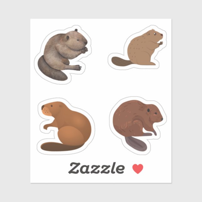 Beaver Stickers (Sheet)