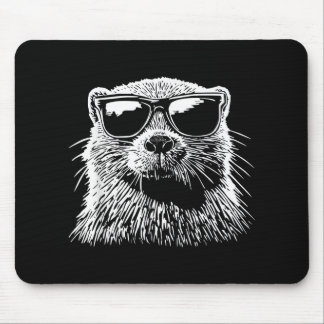 Beaver Sunglasses Mouse Pad