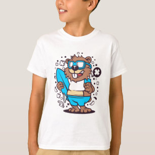 Beaver Surfing T-Shirt