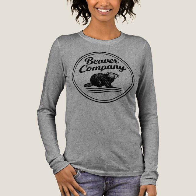 Beaver  T-Shirt Tri-Blend Shirt (Front)