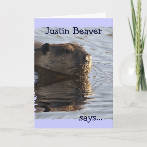 Beaver Valentines Day  Card