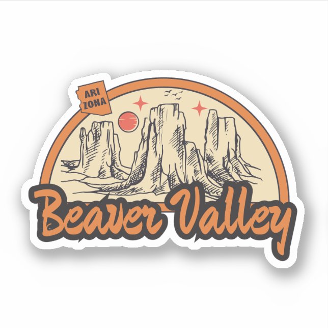 Beaver Valley, Arizona  Sticker (Front)