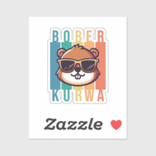  Beaver with Sunglasses Sticker