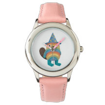 Beaver Wizard Watch - Colorful Folk Art