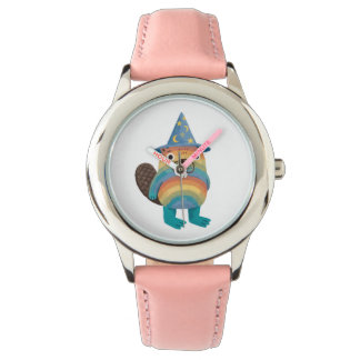 Beaver Wizard Watch - Colorful Folk Art
