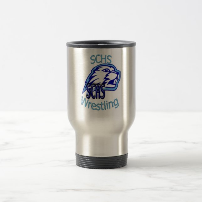 Beaver Wrestling Travel Mug (Center)