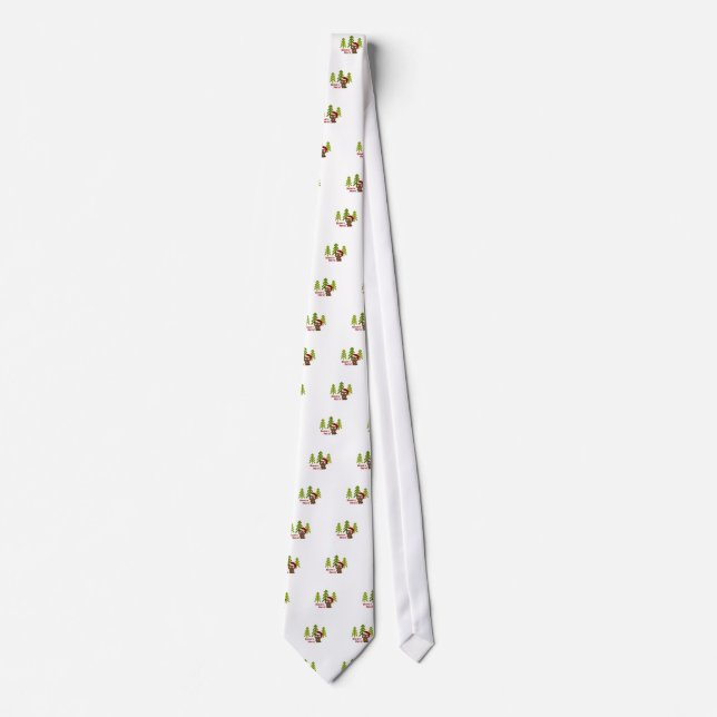 Beaver-y Merry! Christmas Beaver Neck Tie (Front)