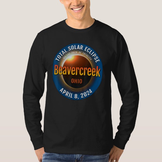 Beavercreek Ohio OH Total Solar Eclipse 2024  3  T-Shirt (Front)